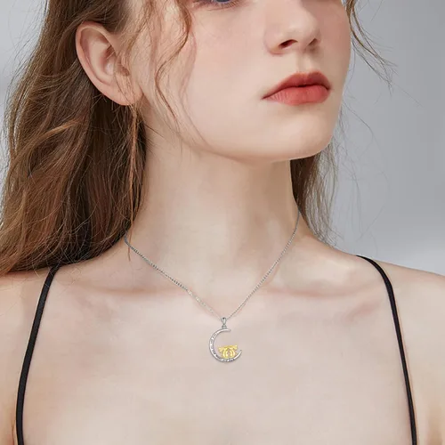 Miniatura 6 de WINNICACA 925 Sterling Silver Cute Animal Necklace FrogPandaElephantKoalaPigFoxBunnyWolf Necklace Jewelry Gifts for Women Girls Animal Lovers