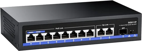 Miniatura 10 de Conmutador Ethernet Gigabit no administrado de 5 puertos, concentrador de red AUMOX PRO Home, divisor Ethernet de oficina, Plug-and-Play