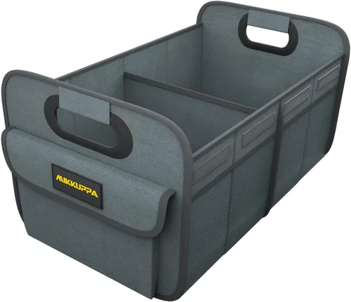 Miniatura 12 de MIKKUPPA Organizador de maletero de automóvil, organizador plegable de maletero pequeño con diseño dividido para alimentos, organizadores