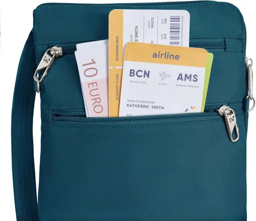 Miniatura 54 de Travelon Bandolera clásica antirrobo con doble cremallera