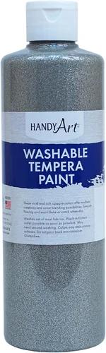 Miniatura 6 de Handy Art Pintura lavable con purpurina de 8 onzas, azul