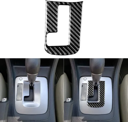 Miniatura 11 de Panel de cambio de marchas de fibra de carbono real para consola central, marco externo, accesorios para el interior del automóvil, adhesivo