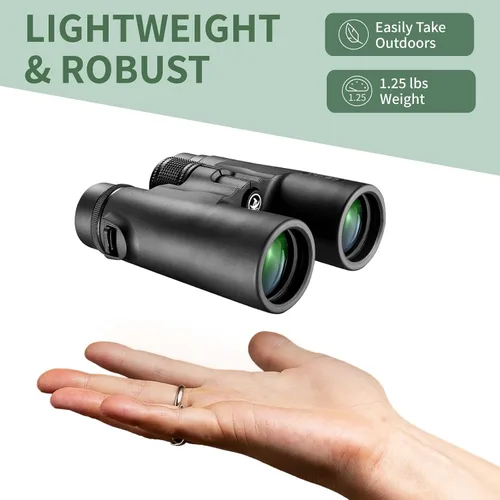 Miniatura 4 de Prismáticos Gosky 10x42 de Techo para Adultos, Prismáticos Profesionales HD para Observación de Aves, Viajes, Observación de Estrellas, Caza