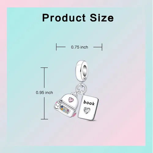 Miniatura 6 de Abalorio de plata de ley 925 para madre, hija, abuela, para familia, amor, madre, hija, abuela, para pulseras, collares, dijes, abalorios, joyería