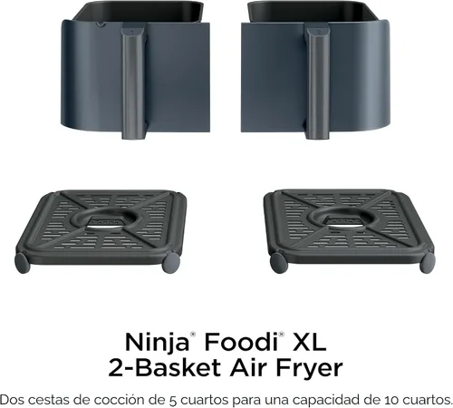 Miniatura 9 de Ninja Freidora de aire Foodi con termómetro Smart Cook Freír al aire 6 en 1, asar, hornear, deshidratar y más DualZone™ Match Cook & Smart