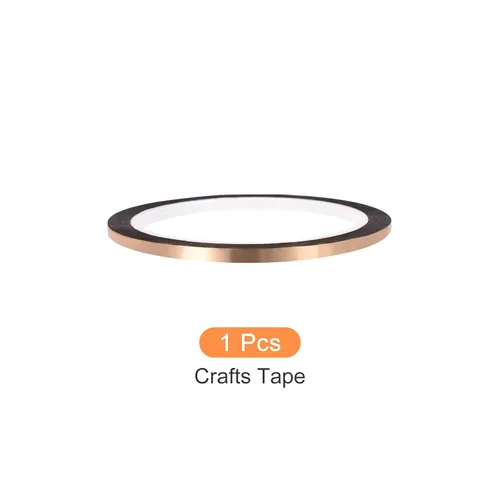 Miniatura 5 de Cinta de película de poliéster metalizado en tono dorado [para pared decorativa, embalaje, impresión] -0.12 pulgadas x 164 pies/1 rollo