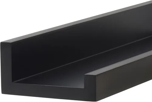 Miniatura 6 de MELANNCO Repisa flotante de MDF para fotos, dormitorio, sala de estar, baño, cocina, guardería, 14 pulgadas, juego de 2, negro