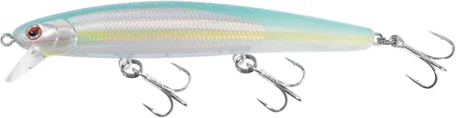 LITTMA Señuelos de pesca de surf de California Señuelos de pesca de agua salada Jerkbait Crankbait Surf Minnow 110 - Sardina metálica Super Glow y