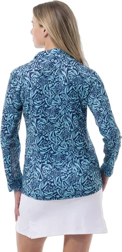 Miniatura 3 de SanSoleil SolCool UV 50 Camiseta de manga larga con cremallera y estampado para mujer