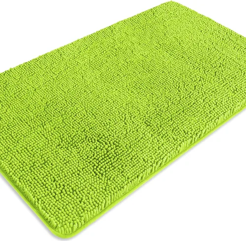 Miniatura 611 de Alfombra de baño pequeña de 12 x 18 pulgadas, lavable y absorbente, antideslizante, alfombra de baño de felpilla gruesa y suave para baño, ducha