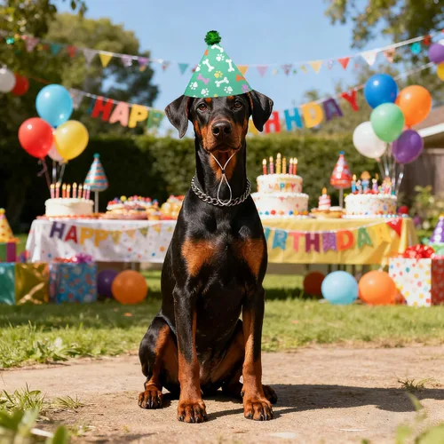Miniatura 7 de 6 sombreros de fieltro para fiesta de cumpleaños de perro, para perros grandes, XL, XXL, estampado de huesos de pata de perro con pompones