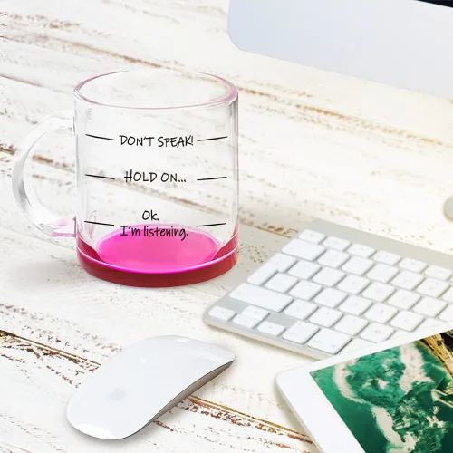 Miniatura 4 de Fatbaby ¡No hables! Taza de café divertida de 11 oz de vidrio, regalo de cumpleaños original para mujeres, esposa, mamá, hija con taza de frases
