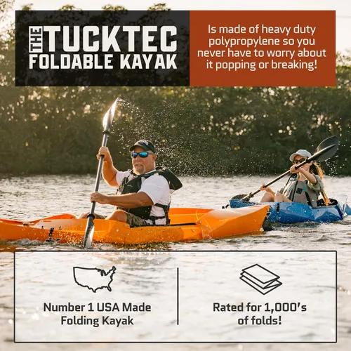 Miniatura 2 de Tucktec Kayak plegable PRO de 10 pies – Kayak plegable de tamaño completo – Kayak portátil para adultos – Fabricado en Estados Unidos