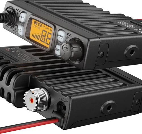 Miniatura 5 de Radioddity Radio CB-27 Pro CB de 40 canales mini móvil con canal de emergencia instantánea AM FM 9/19, salida de potencia de 4W, pantalla LCD, VOX