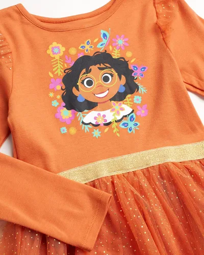 Miniatura 3 de Disney Vestido Encanto para niñas Vestido Mirabel Encanto para niñas Vestido tutú de princesa para niños pequeños (tamaños 2T-6X)
