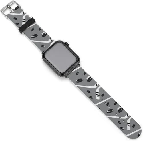 Miniatura 10 de Correa de reloj de silicona suave compatible con Apple Watch para hombres/unisex/jóvenes compatible con Iwatch Series 5/4/3/2/1, Happy Camper