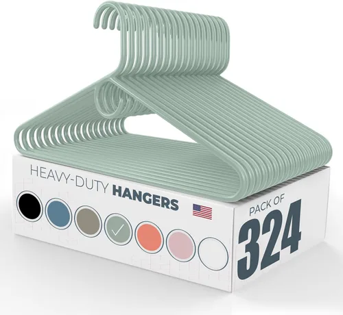 Miniatura 47 de Perchas de plástico resistentes hechas en Estados Unidos a granel, 20, 30, 50, 100 unidades disponibles, perchas de plástico fuertes, perchas