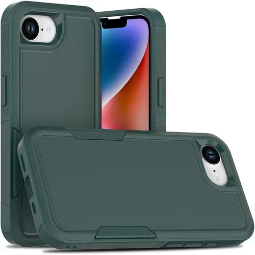 Miniatura 28 de Funda WOGROO para iPhone 8 Plus, iPhone 7 Plus de 5.5 pulgadas, funda protectora para teléfono a prueba de golpes, fuerte y duradera, color negro