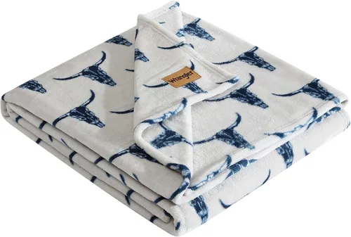 Miniatura 17 de Wrangler - Manta, ropa de cama de felpa suave, decoración occidental para la cama o el sofá (Colt naranja brillante, 50 x 60 pulgadas)
