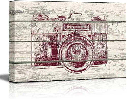Miniatura 42 de wall26 - Obra de arte con estampado de madera de ciervo en bosque de abedules - Lienzo rústico para pared, arte para el hogar - 16 x 24 pulgadas