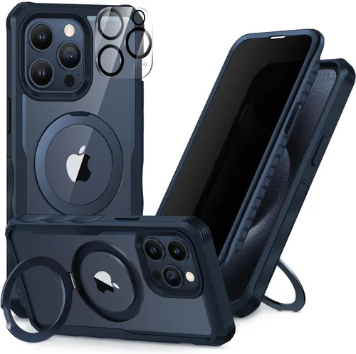 Miniatura 98 de CENHUFO Funda de privacidad para iPhone 11 Pro, funda de cuerpo completo con protector de pantalla de privacidad de vidrio templado 9H integrado
