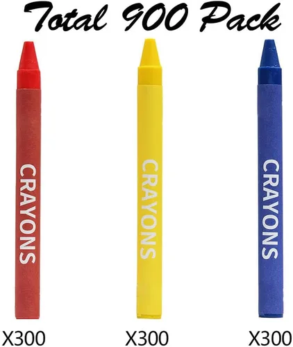 Miniatura 3 de Madisi Paquete de crayones a granel, tamaño regular, 3 colores, 300 paquetes, 900