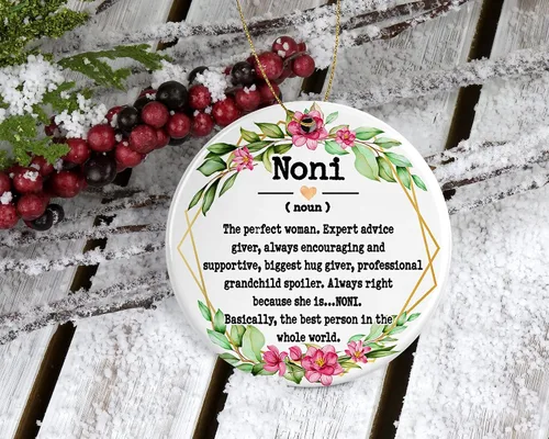 Miniatura 2 de Noni - Adorno de Navidad – Regalo del Día de la Madre – Recuerdo de definición – Impreso en un lado