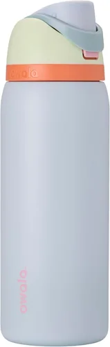 Miniatura 45 de Owala FreeSip - Botella de agua aislada de acero inoxidable con popote, botella de agua deportiva sin BPA, ideal para viajes, 32 onzas, verde putting