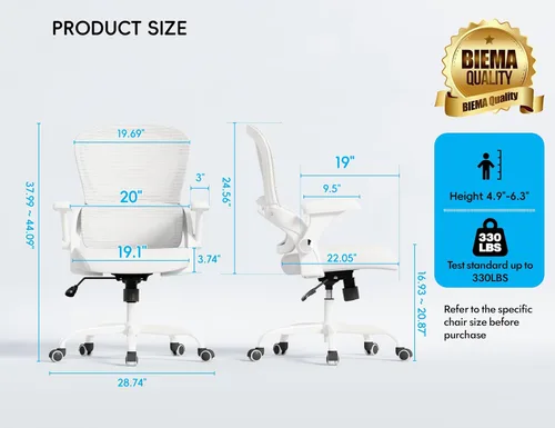 Miniatura 2 de TRALT Silla de oficina ergonómica con soporte trasero, sillas de escritorio de oficina en casa, silla de escritorio cómoda, silla de computadora