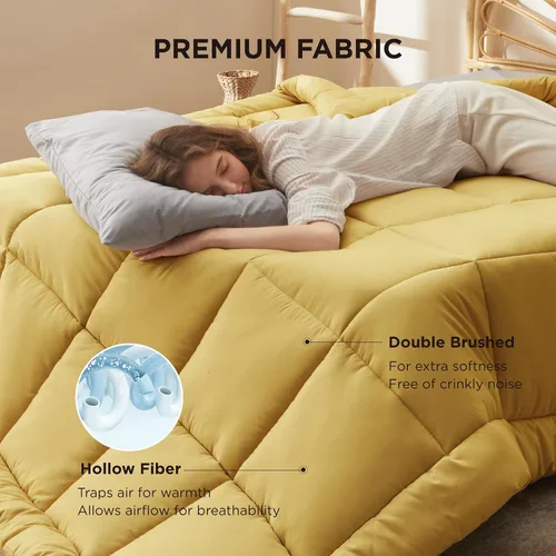 Miniatura 160 de Bedsure Relleno de edredón – Edredones acolchados tamaño King, edredón para todas las estaciones, ropa de cama alternativa de plumón suave, con 8