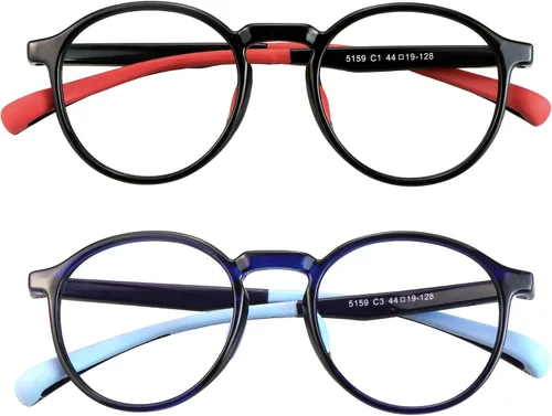 Miniatura 9 de 2 pares de lentes de bloqueo de luz azul para niños, protección UV400, antirayos azules, para computadora para niños y niñas de 3 a 12 años