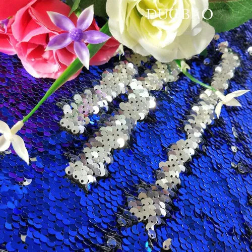 Miniatura 35 de DUOBAO Tela de Lentejuelas Reversibles con Efecto Flip - 0.5 Yarda de Lentejuelas de Sirena de Morado a Dorado, Material de Costura Brillante DIY