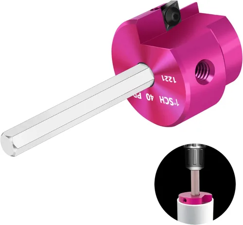 Miniatura 3 de Escariador de Tubería de PVC Cabezal de 1 Pulgada, Protector de Accesorios de PVC con Eje Hexagonal de 1/4 de Pulgada, Escariador de Accesorios
