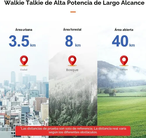Miniatura 10 de Retevis Radio RT86 de 2 vías de largo alcance, radio profesional Walkie Talkies con micrófono, radios bidireccionales resistentes, alta potencia