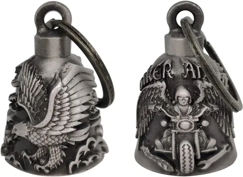Miniatura 13 de 【Paquete de 2】Campanas de Motocicleta para Motociclista de Buena Suerte Campanas Guardianas de Conducción con Colgador Accesorio de Motocicleta