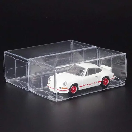 Miniatura 6 de 100 cajas de exhibición de plástico para modelos de automóvil de juguete a escala 1/64, caja protectora de PVC transparente para modelos