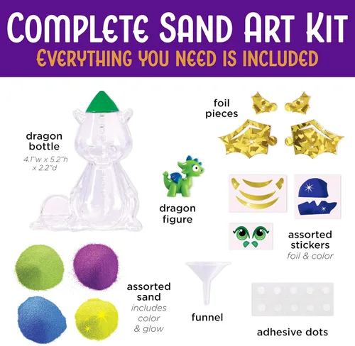 Miniatura 4 de Creativity for Kids Kit de arte de arena para niños: dragón - Artes y manualidades para niños, pequeñas manualidades de primavera