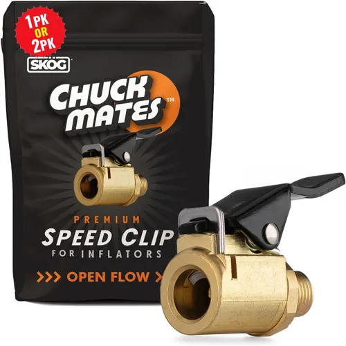 Chuck Mates - Accesorio de conexión rápida prémium para infladores de neumáticos de tipo abierto (paquete de 1)