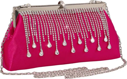 Miniatura 15 de JIAN YA NA Fashion Women Bridesmaid Lady Girl Bride Evening Clutch Bag for Prom Cocktail Party Wedding Engagement
