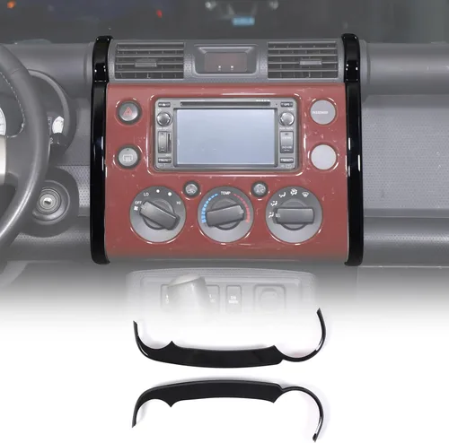 Miniatura 12 de Tira lateral de navegación de consola central de ABS para automóvil para Toyota FJ Cruiser 2007-2021, cubierta de tira decorativa lateral