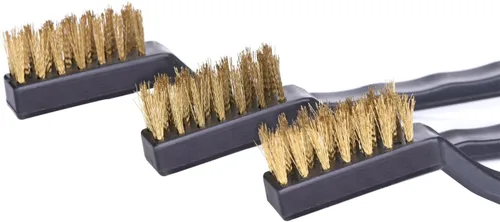 Miniatura 5 de eBoot set de mini cepillos de alambre para limpiar escorias de soldadura y oxidaciones, en paquete de 6, de acero inoxidable y bronce