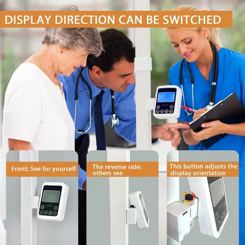 Miniatura 8 de Báscula digital profesional para médicos, escala ultrasónica de altura y peso, báscula de medición médica multifuncional para medición
