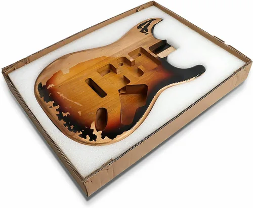 Miniatura 3 de Cuerpo de guitarra eléctrica Relic Nitro Alder Strat Style H-S-H Route Cuerpo de guitarra DIY 3 tonos Sunburst.
