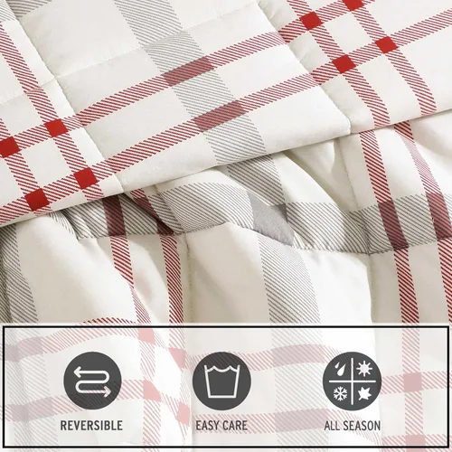Miniatura 9 de Eddie Bauer - Juego de funda de edredón tamaño Queen, ropa de cama reversible de algodón con fundas a juego, elegante decoración del hogar