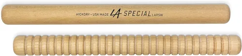 LA Special Palos de Ritmo para Niños – 1 Par, Acanalados y Lisos – 8" de Largo, 0.75" de Diámetro – Palos de Percusión para Música Preescolar y