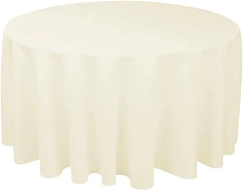 Miniatura 7 de Mantel redondo – Tela de lino de poliéster para bodas, fiestas, banquetes, ocasiones especiales, decoración de restaurantes, eventos corporativos