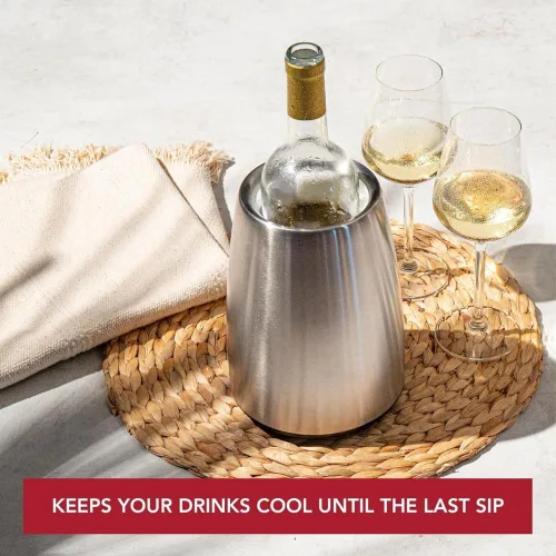 Miniatura 13 de Vacu Vin Rapid Ice – Enfriador de vino elegante – Negro, negro, Negro