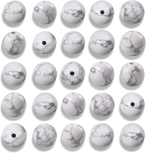 Miniatura 12 de 100 cuentas de jade birmano liso natural de 0.236 pulgadas (0.236 in), cuentas redondas sueltas de piedras preciosas para fabricación de joyas