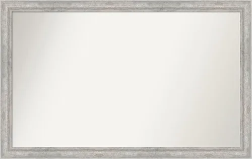 Miniatura 112 de Amanti Art Espejo de baño plateado para sobre fregadero, 23 x 23 pulgadas, espejo cuadrado plateado en ángulo, marco de madera moderno medio, se
