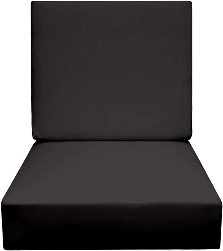 RSH DECOR: Juego de cojines de espuma para asientos profundos, asiento de 24 x 27 pulgadas, tela hilada para todo tipo de clima, resistente al agua